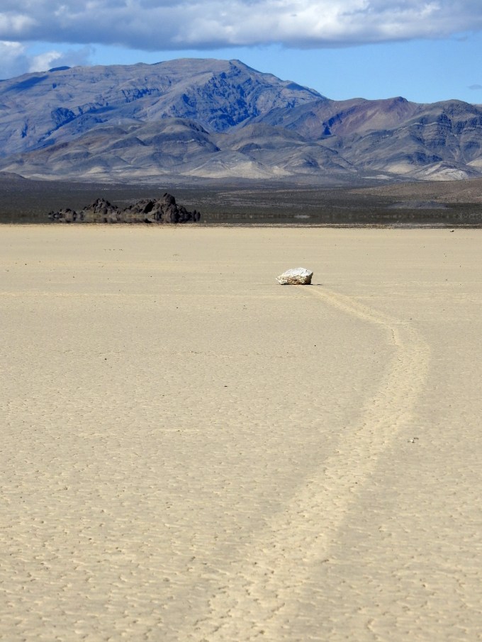Rock trail, The Racetrack, Death Valley NP, CA